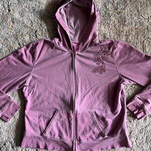 pink/purple girls juniors zip up